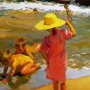 Children On The Seashore By Sorolla Paint By Number