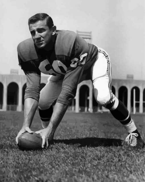 Chuck Bednarik American Football Player Paint By Number