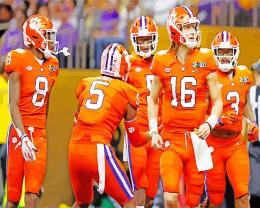 Clemson Tigers Football Players paint by number