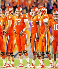 Clemson Tigers Football Players Team paint by number