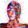 Colorful C3po Robot Paint By Number