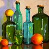 Glass Bottles And Lemons Paint by Number