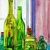 Green Glass Bottle Paint By Number