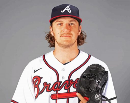 Jacob Webb Atlanta Braves Paint by Number