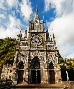 Las Lajas Sanctuary Colombia paint by number