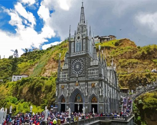 Las Lajas Sanctuary paint by number