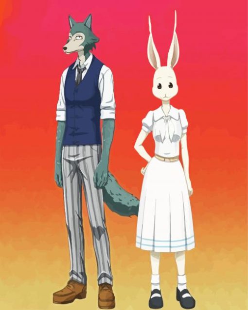 Legosi And Haru Beastars Paint By Number