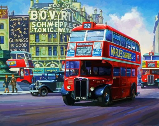 London Bus Paint By Numbers