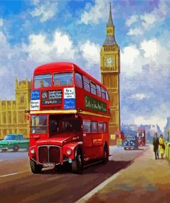 London Red Bus Paint By Number