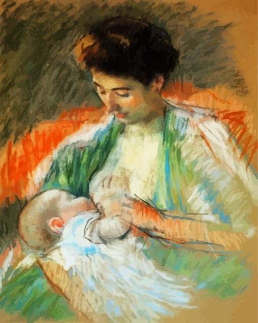 Mother Nursing Her Child Paint By Number