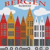 Norway Bergen Poster Paint By Number