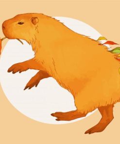 Orange Capybara Paint By Number