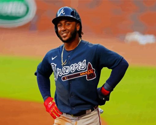 Ozzie Albies Atlanta Paint by Number