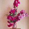 Pink Purple Bougainvillea Vase Paint By Number