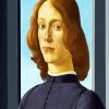 Portrait Of A Young Man Holding A Roundel By Botticelli Paint by Number