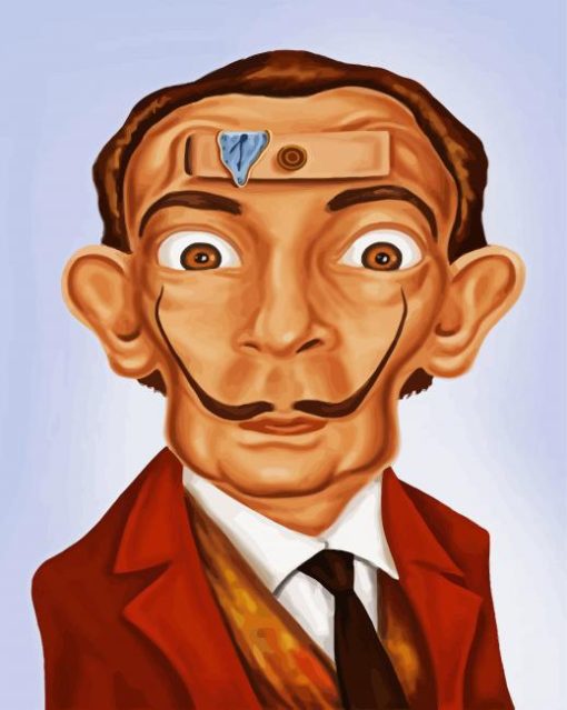 Salvador Dali caricature Paint By Number