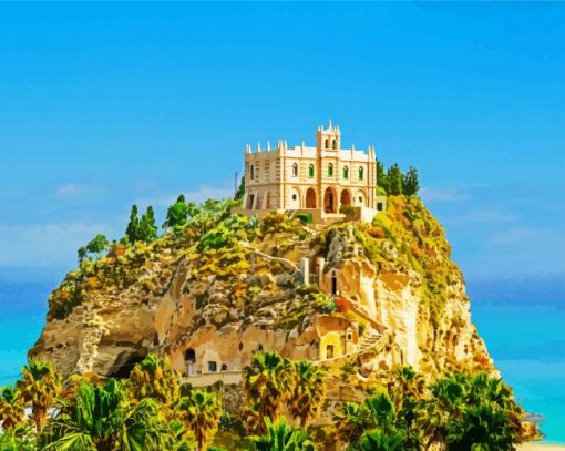 Santuario Di Santa Maria Dell Isola Di Tropea Calabria paint by number