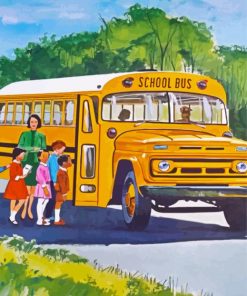 School Bus Paint By Number