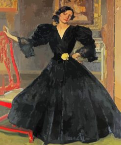 Señora De Sorolla In Black By Sorolla Paint By Number