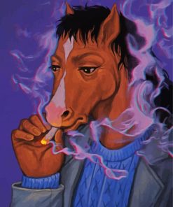 Smoking Bojack Horseman Paint by Number