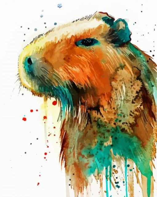 Splatter Capybara Paint By Number