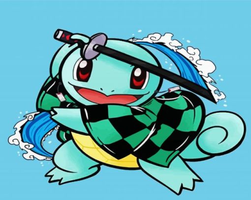 Squirtle Tanjiro Paint By Number