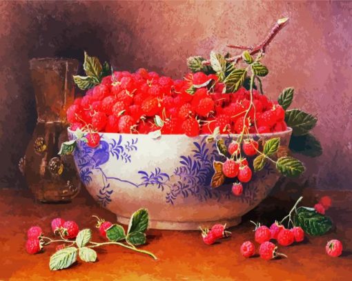 Still Life Raspberries Paint By Number