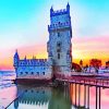 Sunset In Belem Tower Paint By Number