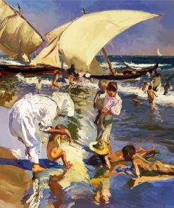 Valencia Beach In The Morning Light Sorolla Paint By Number