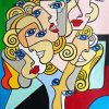 Abstract Faces paint by number