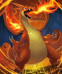 Aesthetic Charizard paint by number