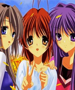 aesthetic clannad manga anime paint by number