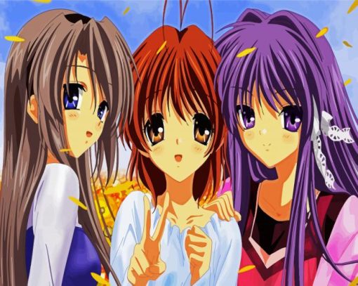 aesthetic clannad manga anime paint by number