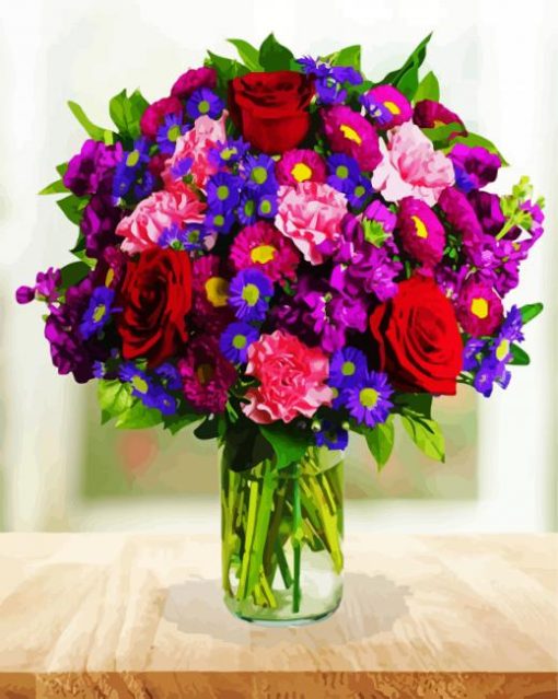 Aesthetic Colorful Bouquet Paint By Number