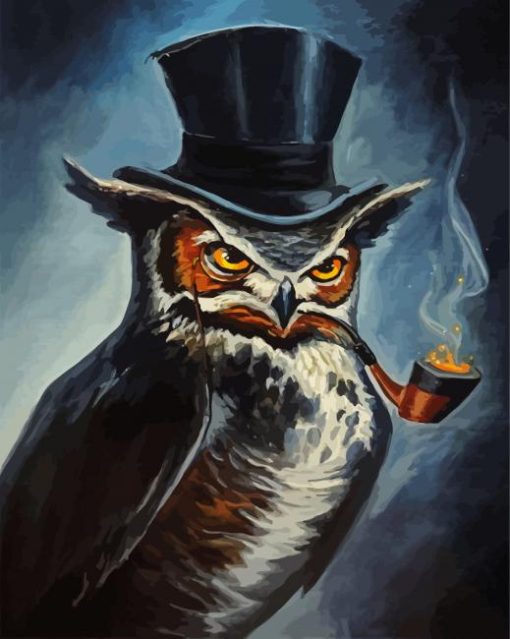 Aesthetic Owl Smoking Paint By Number