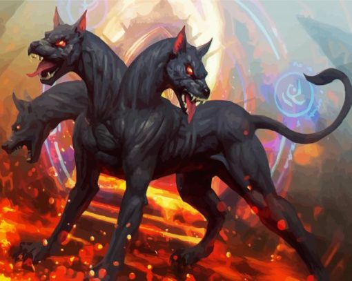 Aesthetic Cerberus paint by number