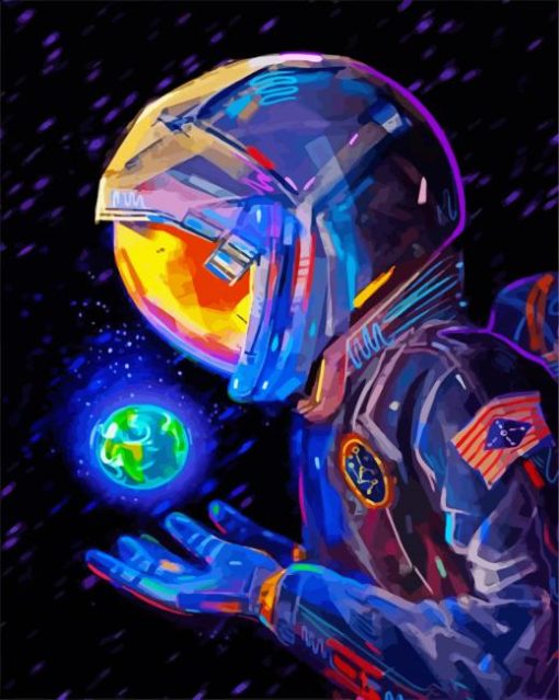 Astronaut In Space Paint By Number