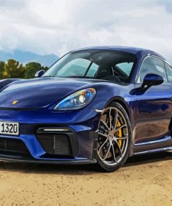 Blue Porsche Camyan paint by number