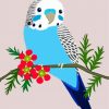 Blue Budgerigar Paint By Number