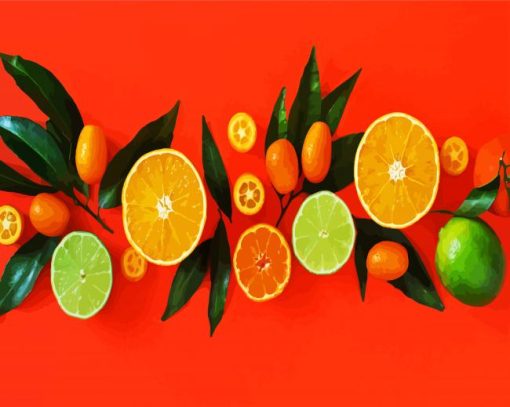 Citrus Fruits paint by number