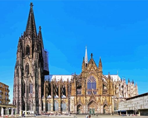 Cologne Cathedral Germany paint by number