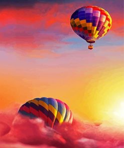 Colorful Airballoons Paint by Number