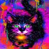 Colorful Cat paint by number