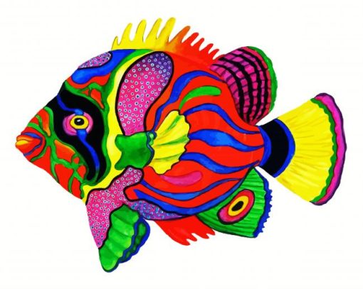 Colorful Fish paint by number