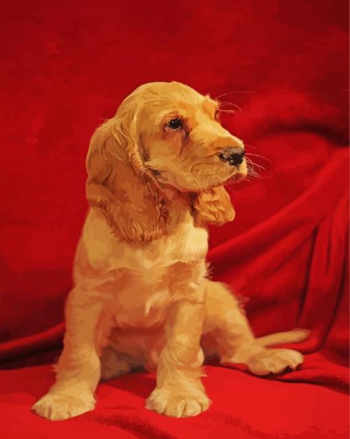 English Cocker Spaniel Puppy paint by number