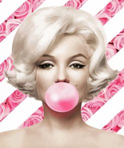 Marilyn Monroe And Bubblegum Paint by Number