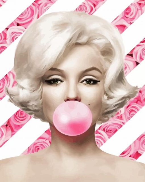 Marilyn Monroe And Bubblegum Paint by Number