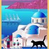 Santorini Illustration Paint By Number