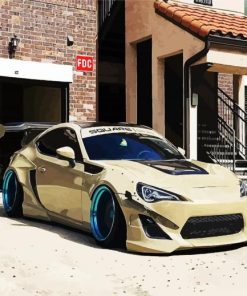 Subaru Brz Beige Cars Paint By Number