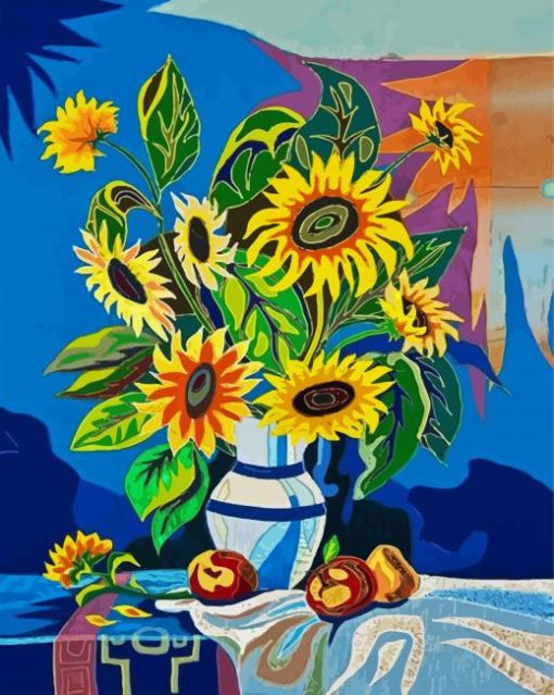 Sunflowers paint by number